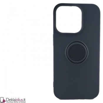 Silikoninis dėklas su žiedu - juodas (Apple Iphone 16 Pro Max) Silikoninis dėklas su žiedu - juodas (Apple Iphone 16 Pro Max)